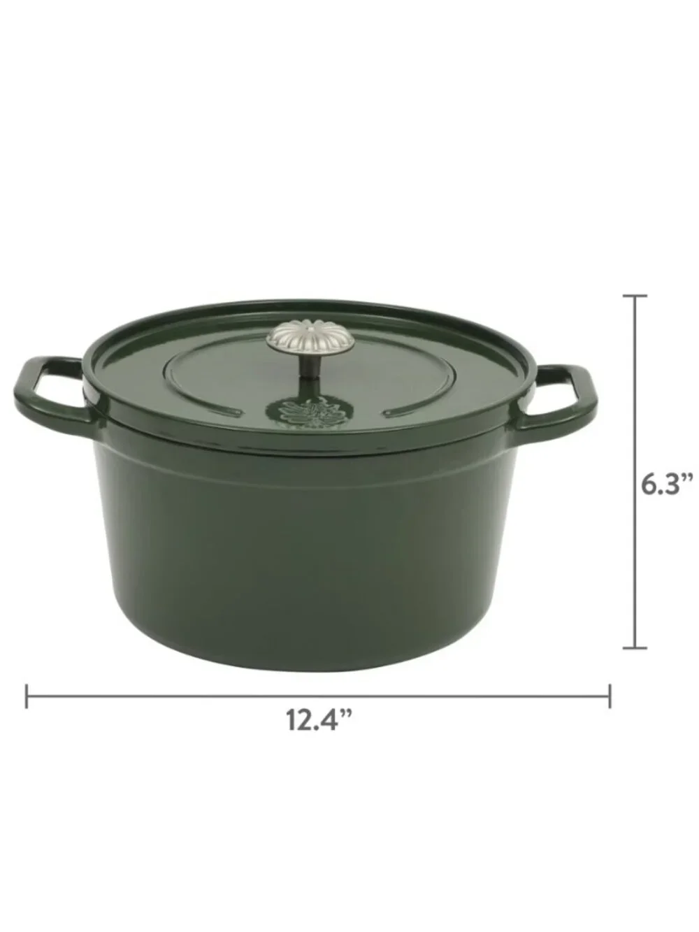 The Pioneer Woman Home Dark Green Agatha Enameled Cast Iron 5-Quart Dutch Oven